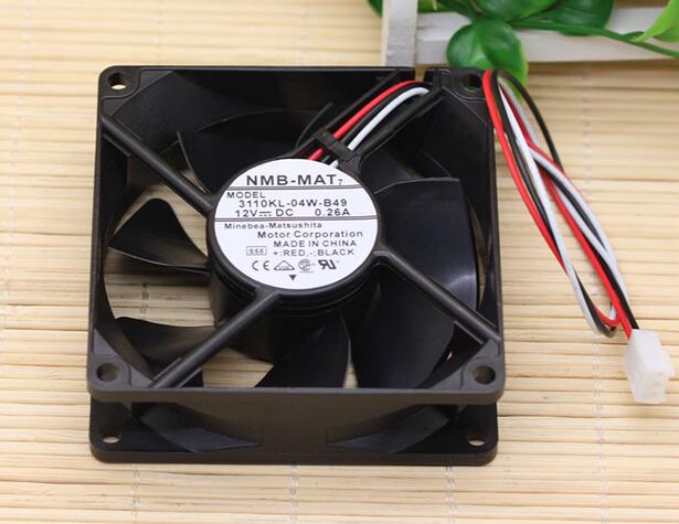 Original NMB 3110KL-04W-B49 Cooling Fan 12V 0.26A 2.4W 3wires 3110KL-04W-B49 Fans